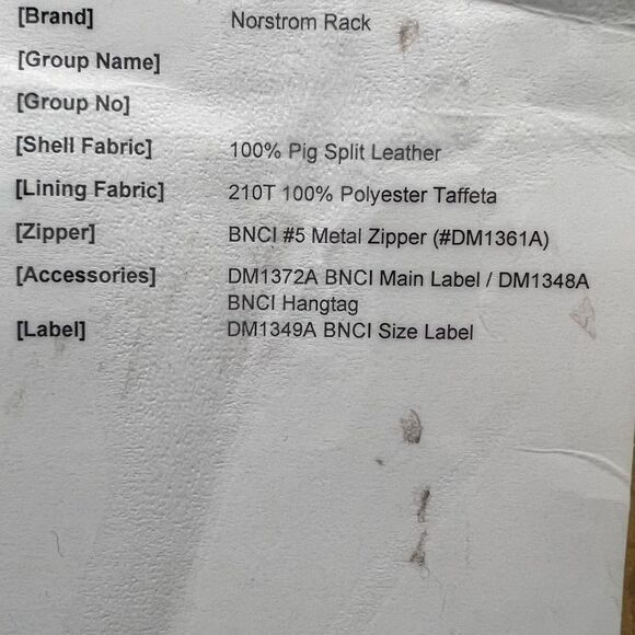 Blanc Noir patch vintage style 100% Pig Split leather jacket Coat size S - Picture 5 of 5